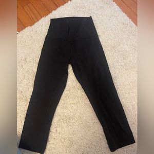 Lululemon Align Black High Rise Cropped Leggings